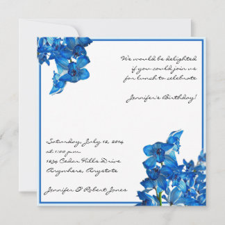 Invitación de fiesta de flor de orquídeas de cibid