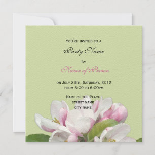 invitación de fiesta de flores de manzana