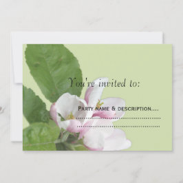 invitación de fiesta de flores de manzano en flor