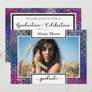 Invitación de fiesta de foto de graduación moderna