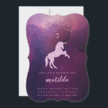 invitación de fiesta de fotos de unicornio galaxia<br><div class="desc">invitación de fiesta de fotos de unicornio galaxia. Parte de una colección de cumpleaños a juego.</div>