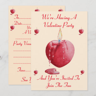 invitación de fiesta de fundación love heart valen