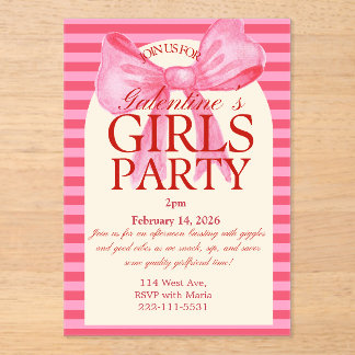 Invitación de fiesta de Galantinas de acrílico