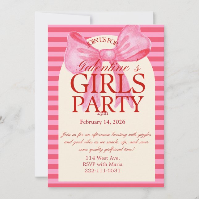 Invitación de fiesta de Galantines (Anverso)