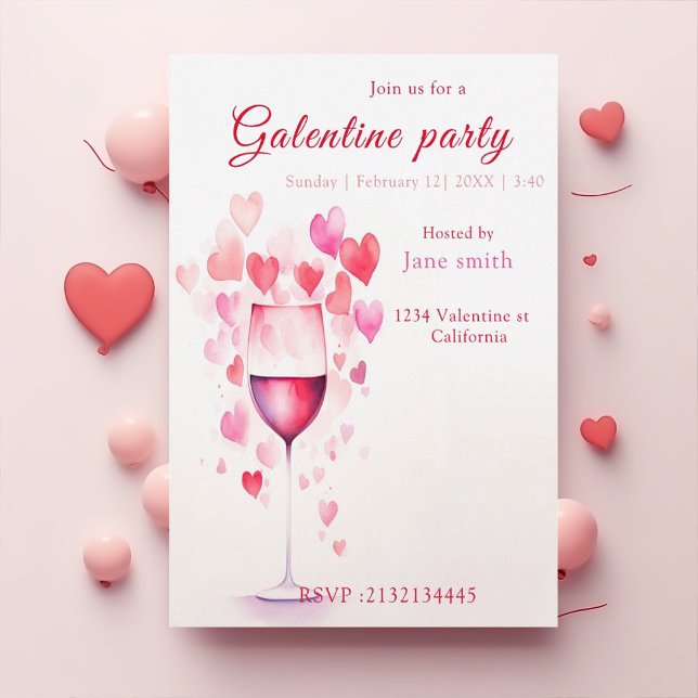 invitación de fiesta de galentines (Subido por el creador)