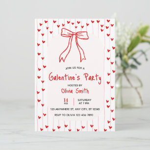 invitación de fiesta de galentines con arco, coraz
