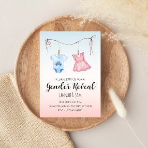Invitación de fiesta de género simple y parcial