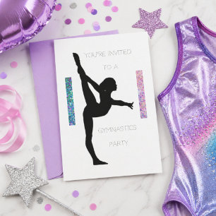 Invitación de fiesta de gimnasia