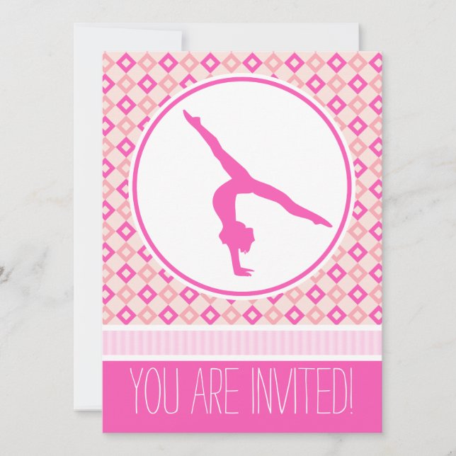 Invitación de fiesta de Gimnasia de Diamantes con  (Anverso)