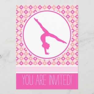 Invitación de fiesta de Gimnasia de Diamantes con 
