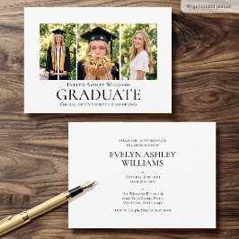Invitación de fiesta de graduación 2026 Foto clási