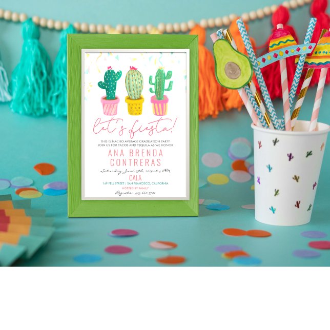 Invitación de fiesta de graduación Cactus Fiesta (Subido por el creador)