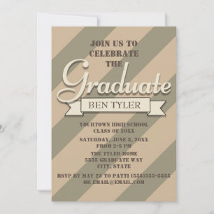 Invitación de fiesta de graduación con camuflaje v