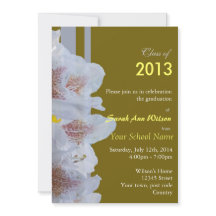 invitación de fiesta de graduación con flores de a