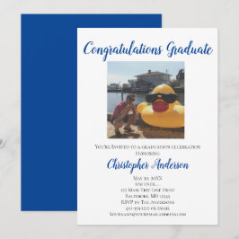 Invitación de fiesta de graduación con foto