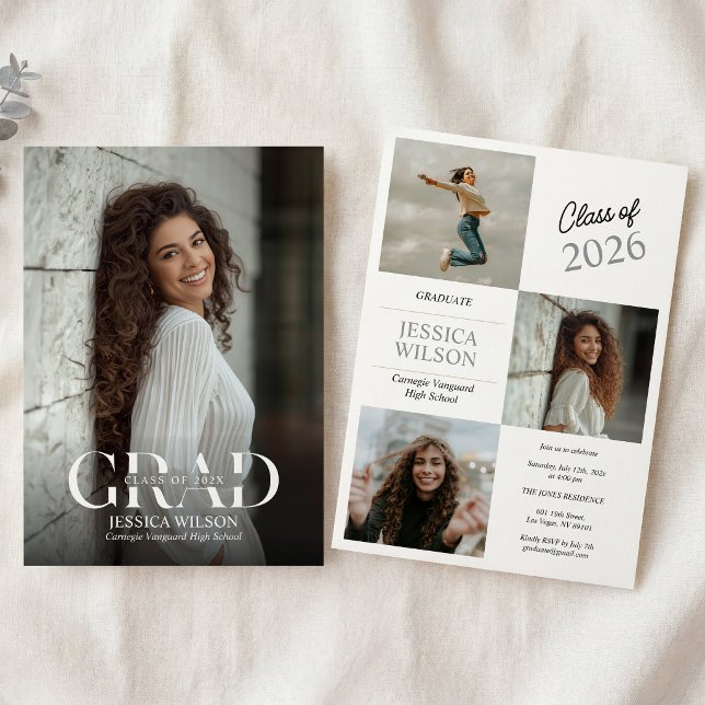 Invitación de fiesta de graduación con foto (Subido por el creador)