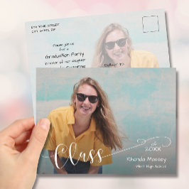 Invitación de fiesta de graduación con foto