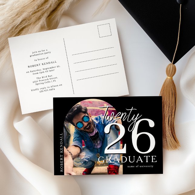 Invitación de fiesta de graduación con foto arquea (Subido por el creador)