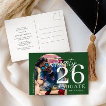 Invitación de fiesta de graduación con foto arquea
