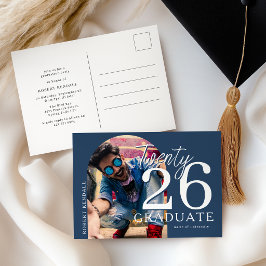 Invitación de fiesta de graduación con foto arquea