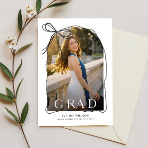 Invitación de fiesta de graduación con foto de arc