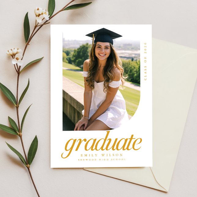 Invitación de fiesta de graduación con foto de arc (Subido por el creador)
