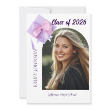 Invitación de fiesta de graduación con foto de gor