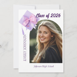 Invitación de fiesta de graduación con foto de gor