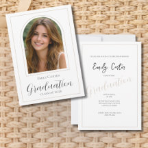 Invitación de fiesta de graduación con foto | Letr