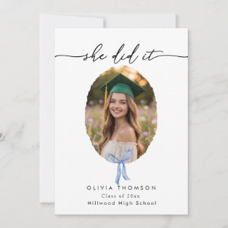 Invitación de fiesta de graduación con múltiples f