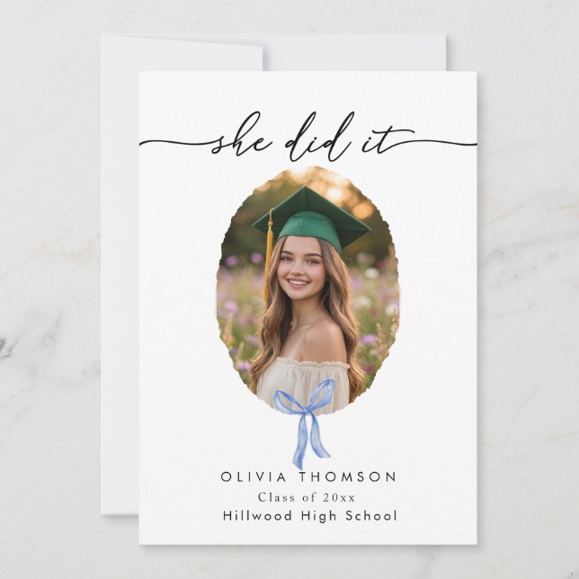 Invitación de fiesta de graduación con múltiples f (Anverso)