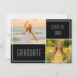 Invitación de fiesta de graduación contemporánea