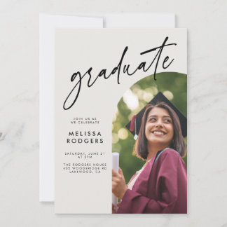 Invitación de fiesta de graduación de arco moderno