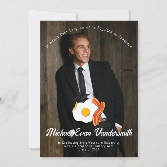 Invitación de fiesta de graduación de Brunch de de (Anverso)