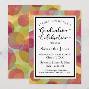 Invitación de fiesta de graduación de Círculos Col