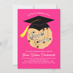 Invitación de fiesta de graduación de cookie intel
