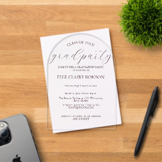 invitación de fiesta de graduación de elegancia ro