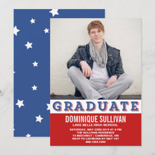Invitación de fiesta de graduación de foto todo am