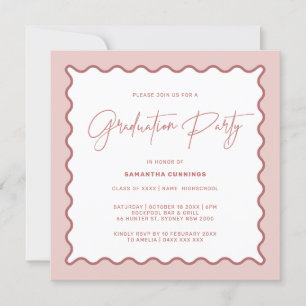 Invitación de fiesta de graduación de frontera ond