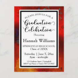 Invitación de fiesta de graduación de frontera úni