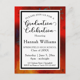 Invitación de fiesta de graduación de frontera úni