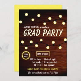 Invitación de fiesta de graduación de música de ba