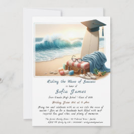 Invitación de fiesta de graduación en la playa de 