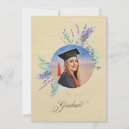 Invitación de fiesta de graduación floral boho