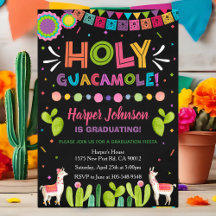 Invitación de fiesta de graduación Holy Guacamole