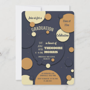 Invitación de fiesta de graduación Just Dots