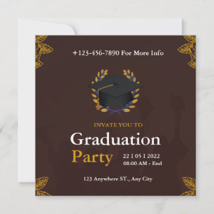 invitación de fiesta de graduación para clase