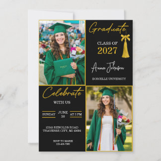 Invitación de fiesta de graduación personalizada B