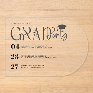 Invitación de fiesta de graduación personalizada m