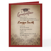 Invitación de fiesta de graduación plegada